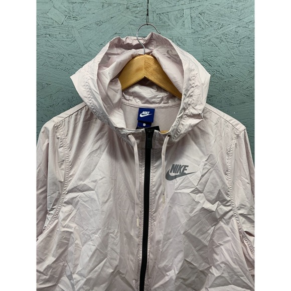 Nike Sportswear Windbreaker Jacket Women’s L Hooded Raincoat Logo Zip NWT - Picture 3 of 12
